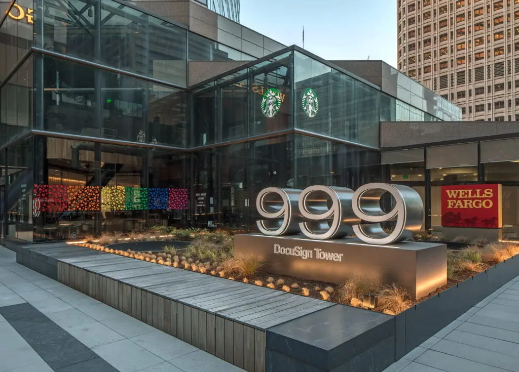 999 3rd Ave Seattle WA Docusign Tower sign